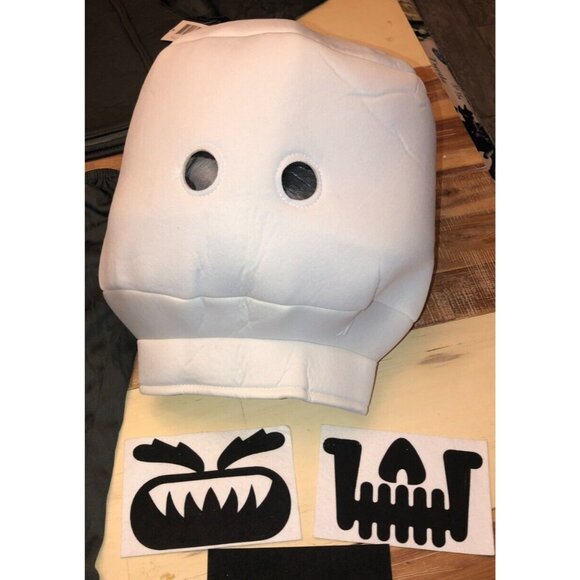 lego inspired Mr. Blockhead Zombie lego Boy's Halloween Costume  sz 12/14 - Picture 5 of 11